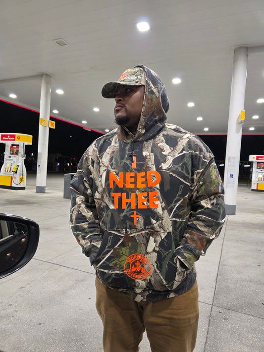 Worship Outfitters “I NEED THEE” Camo Hoodie